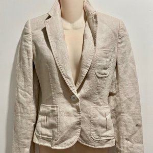 Ralph Lauren Rugby Sand Pure Linen Desert Safari Military Style Blazer  2